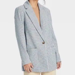 A New Day plaid oversized blazer